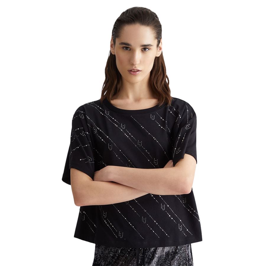 T-shirt con strass Liu Jo | TA4174JS003B3280